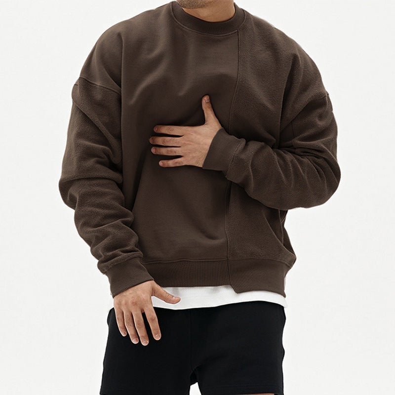 Round Neck Asymmetric Waist Pullover