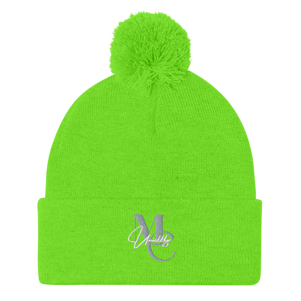 Uniekkly Me Elite Pom-Pom Beanie (Gry/Wht)