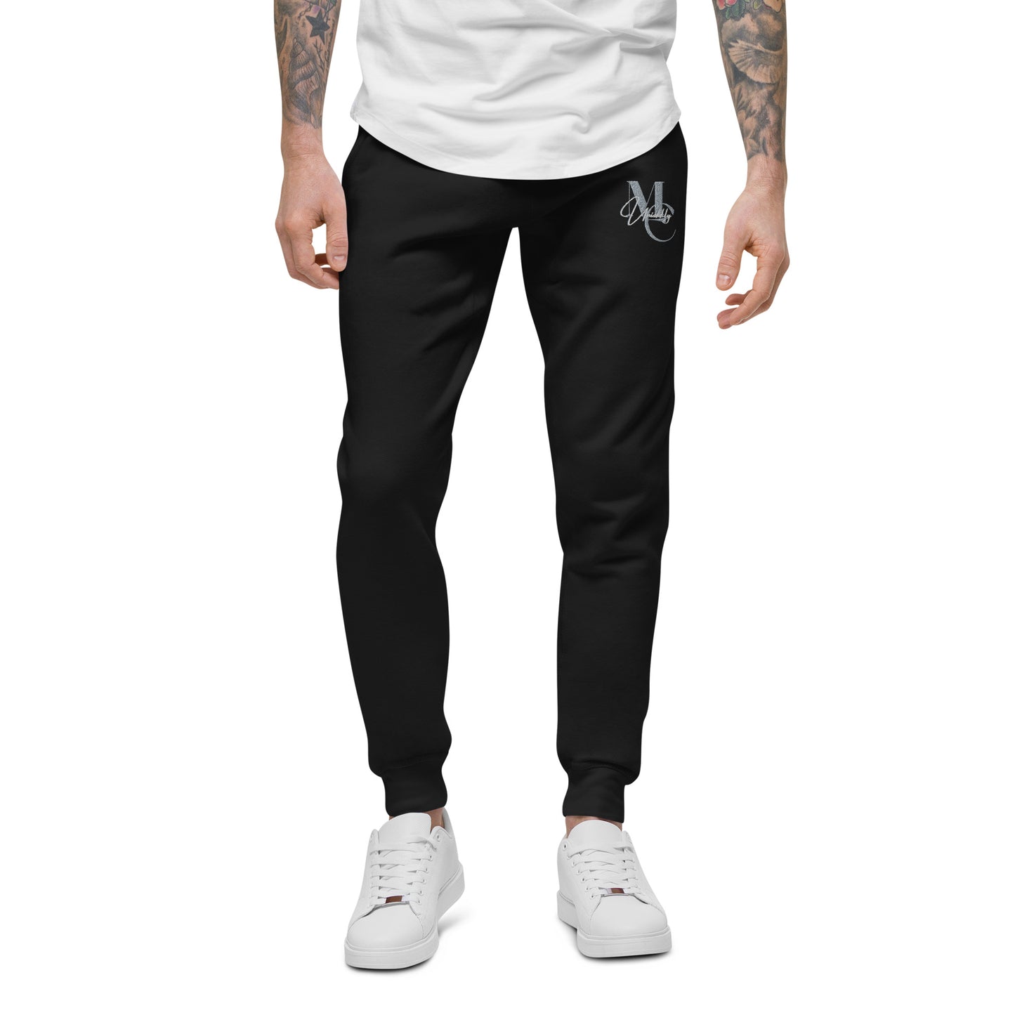 Uniekkly Me Elite Unisex fleece sweatpants (Gry/Wht lettering)