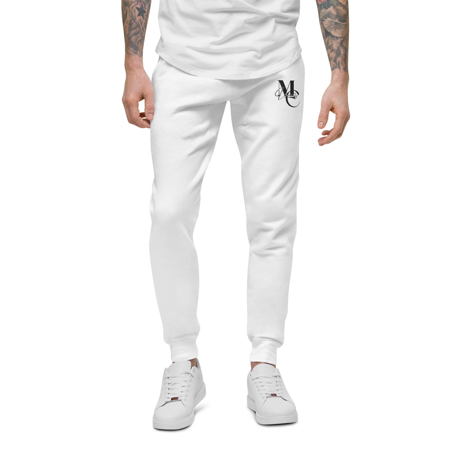 Uniekkly Me Elite Unisex fleece sweatpants (Blk/Wht lettering)