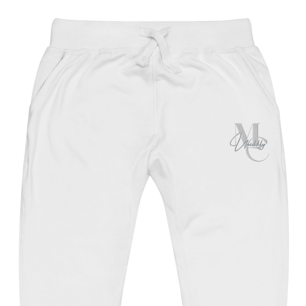 Uniekkly Me Elite Unisex fleece sweatpants (Wht/Gry)
