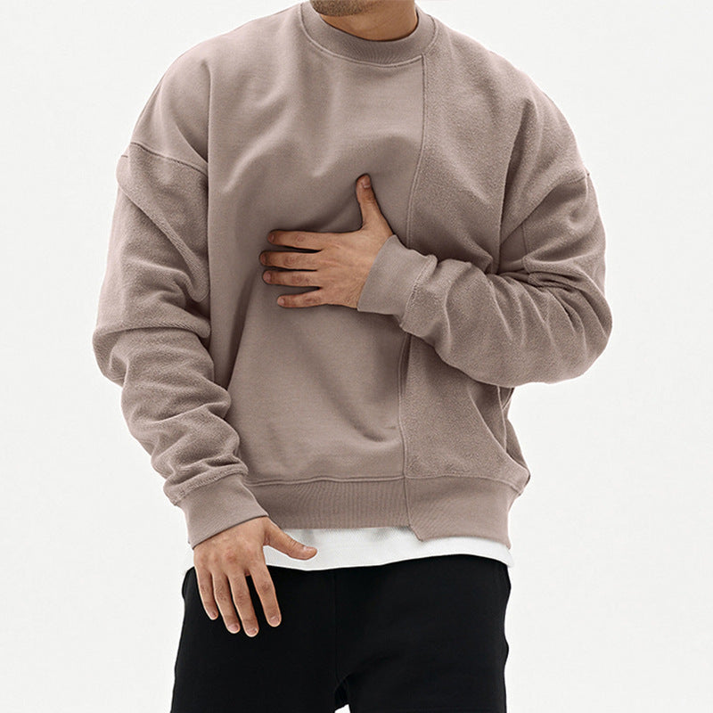 Round Neck Asymmetric Waist Pullover