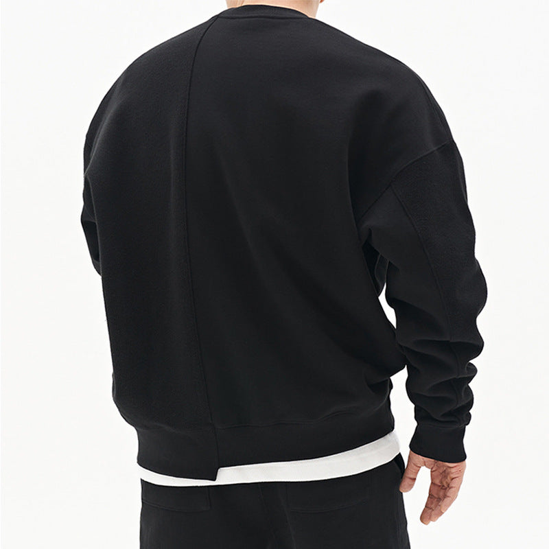 Round Neck Asymmetric Waist Pullover