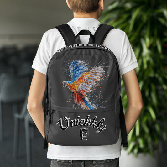Uniekkly Me Freedom Backpack-Dark Gray