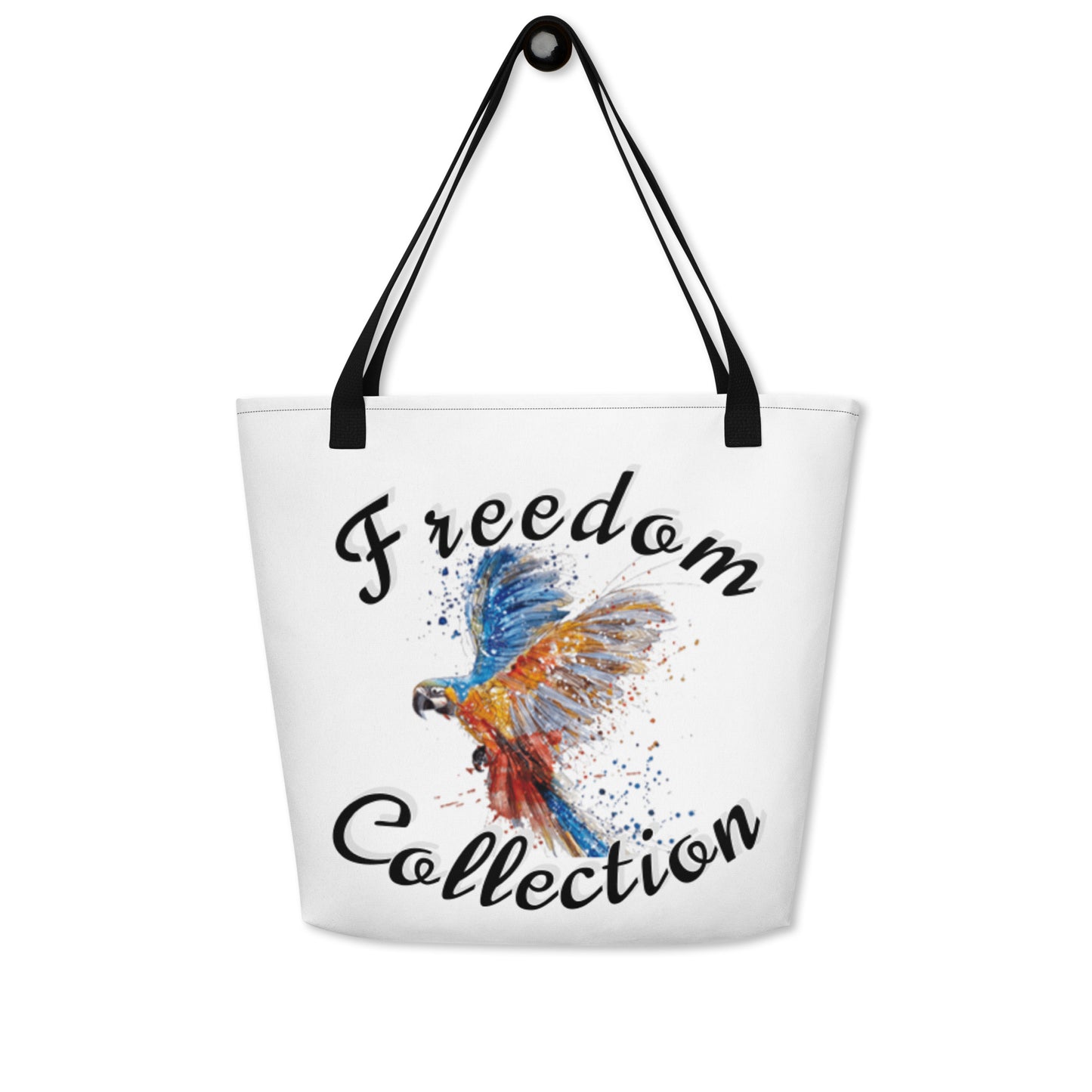 Uniekkly Me Freedom Large Tote Bag - White