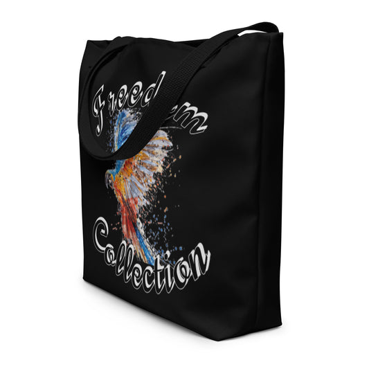 Uniekkly Me Freedom Large Tote Bag - Black