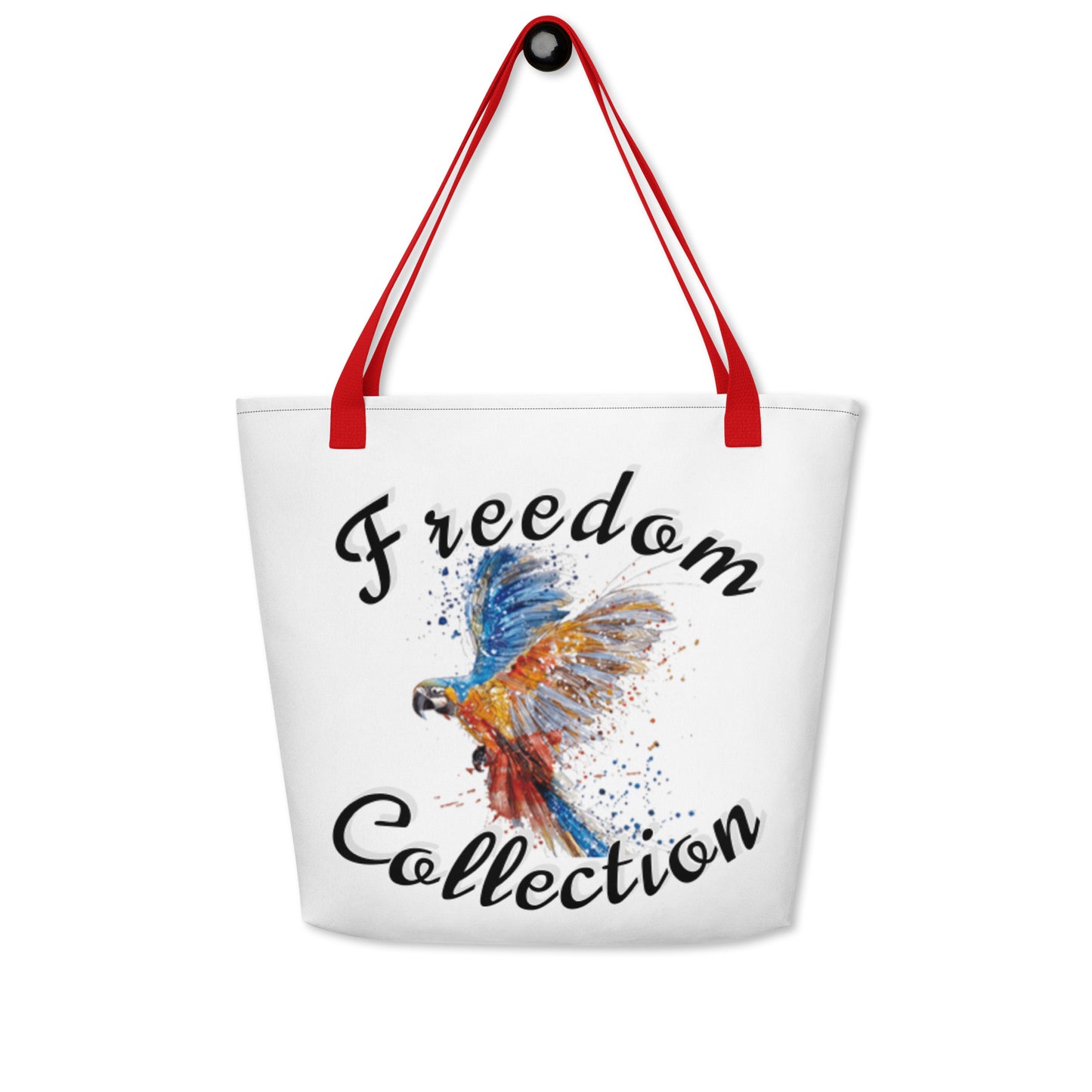 Uniekkly Me Freedom Large Tote Bag - White