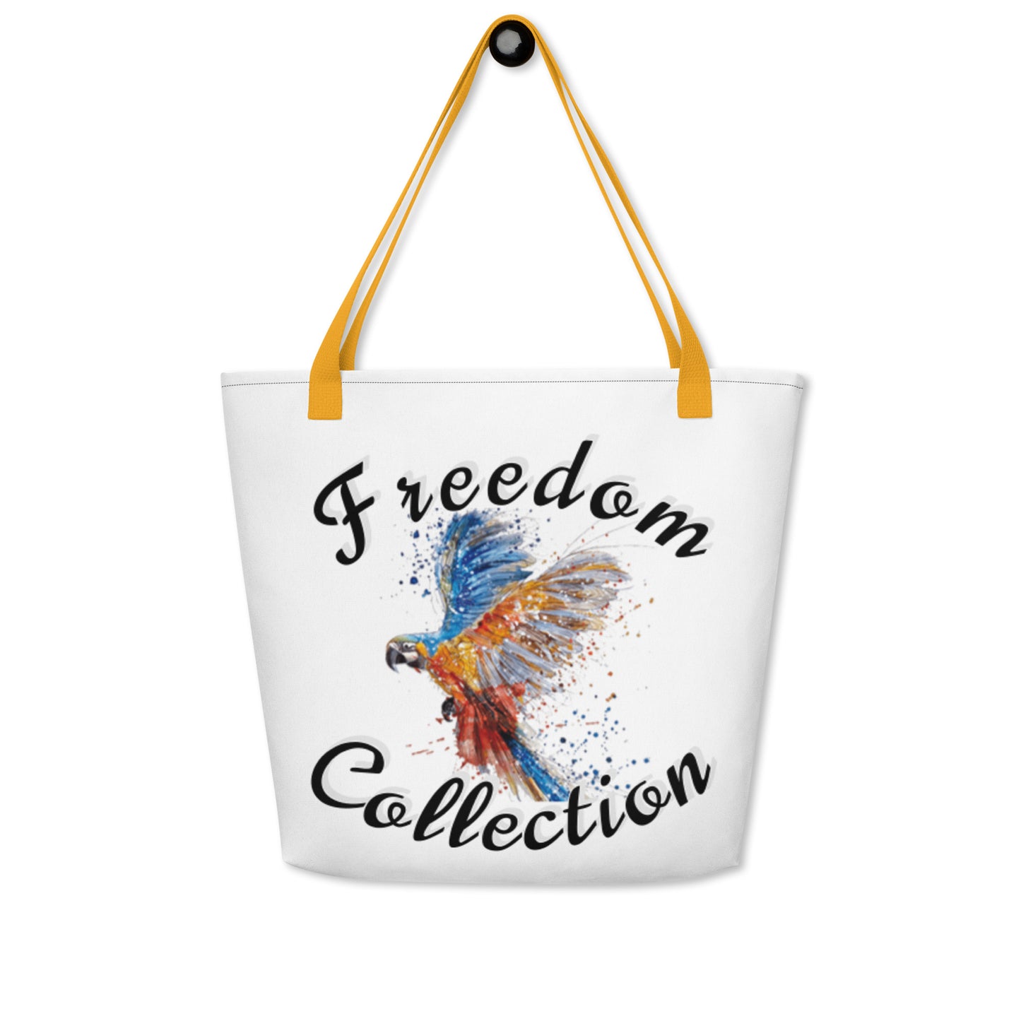 Uniekkly Me Freedom Large Tote Bag - White