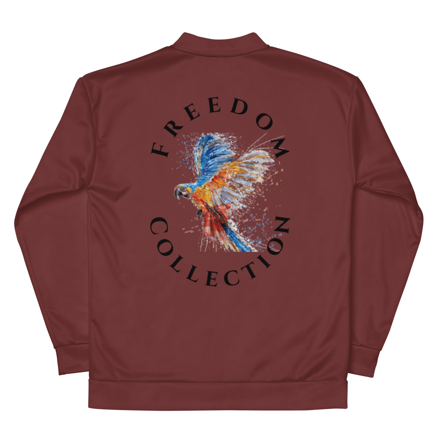 Uniekkly Me Freedom Unisex Bomber Jacket - Maroon