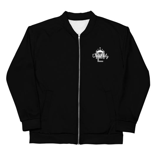 Uniekkly Me Freedom Unisex Bomber Jacket - Black (gry/wht)