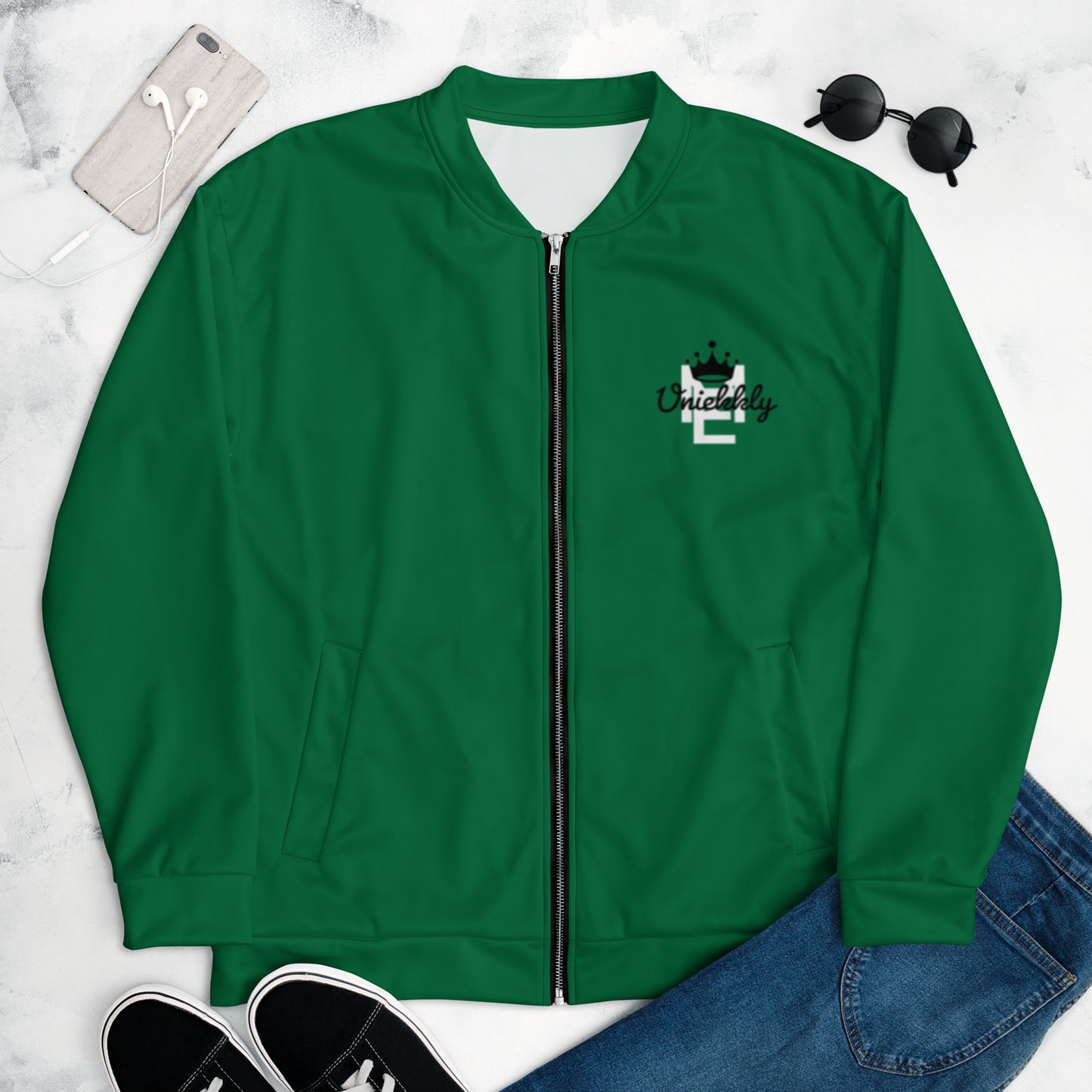 Uniekkly Me Freedom Unisex Bomber Jacket - Green