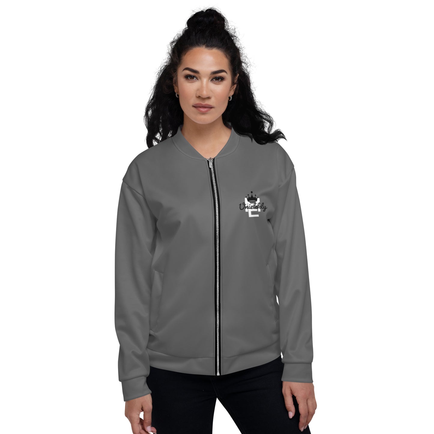 Uniekkly Me Freedom Unisex Bomber Jacket - Gray
