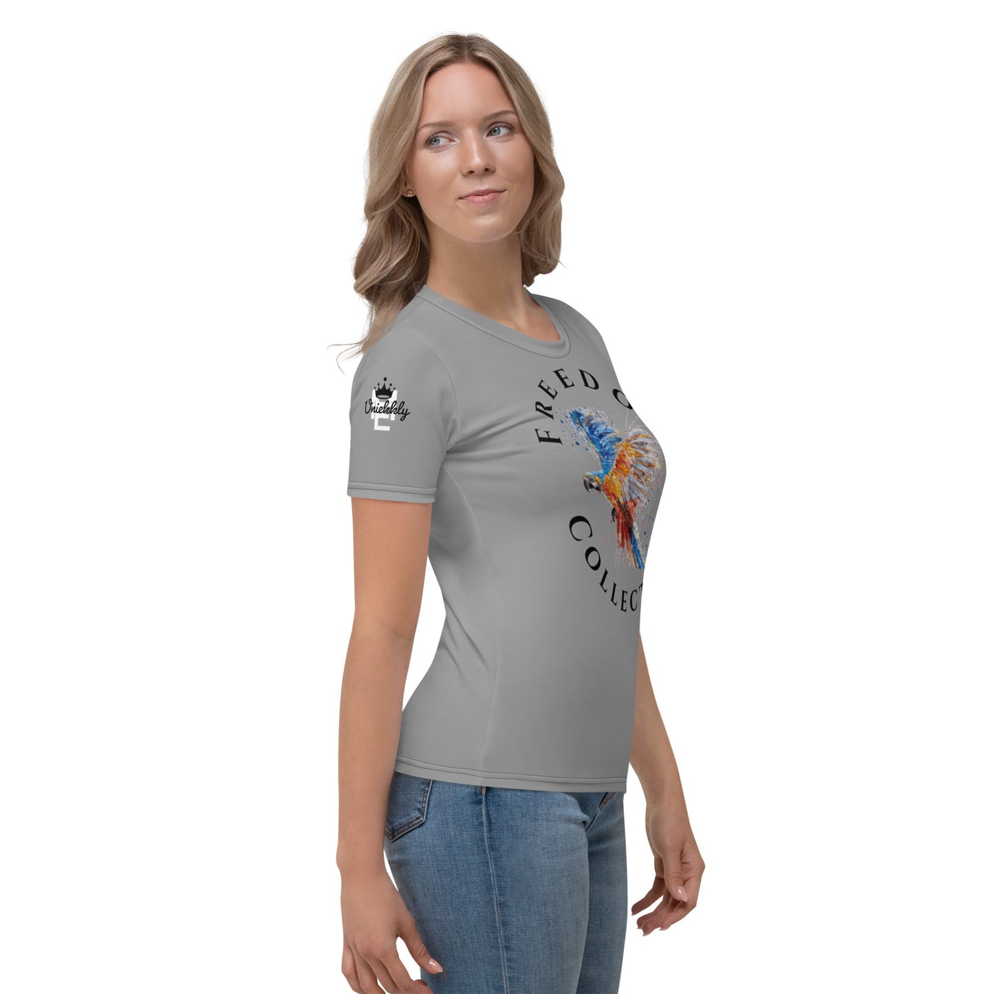 Uniekkly Me Freedom Women's T-shirt - Gray