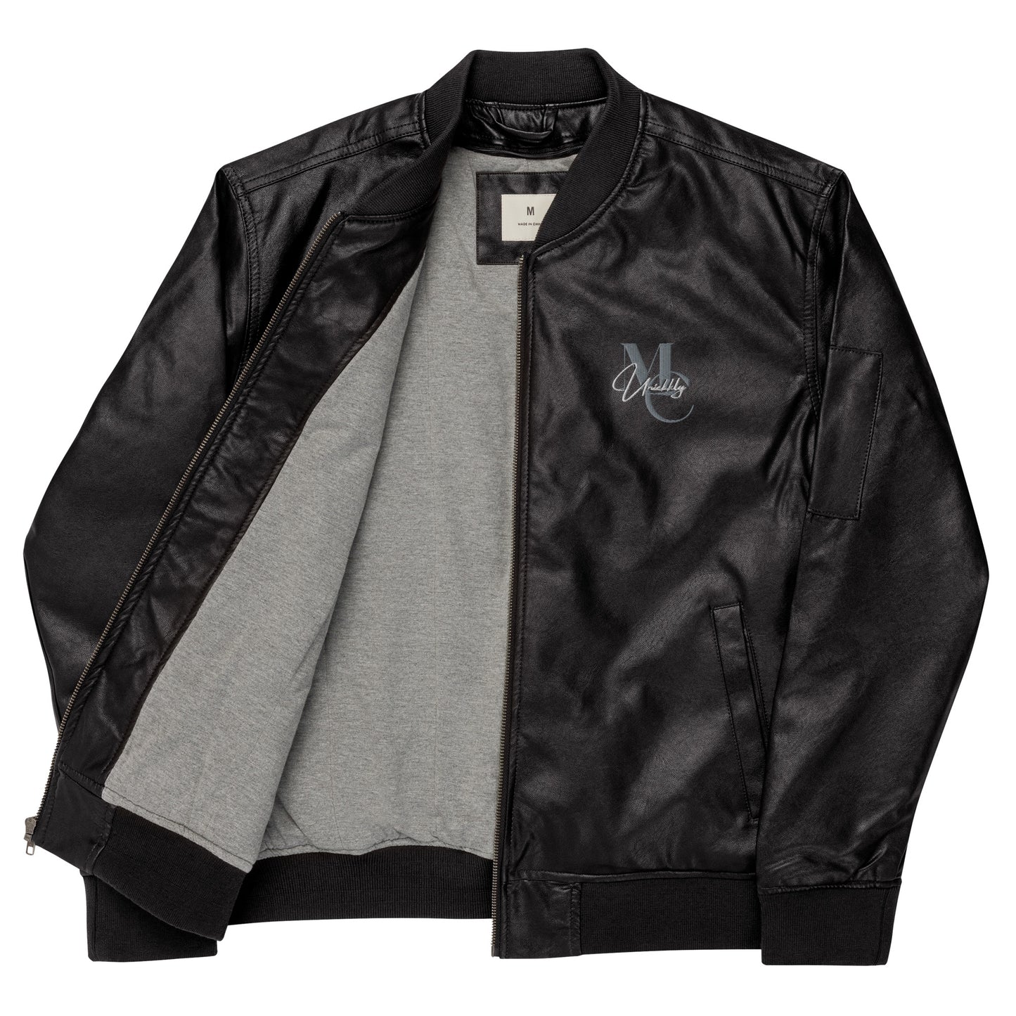 Uniekkly Me Elite Leather Bomber Jacket