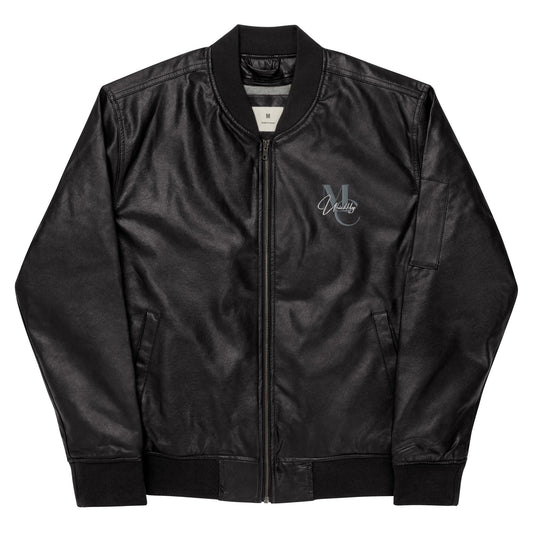 Uniekkly Me Elite Leather Bomber Jacket