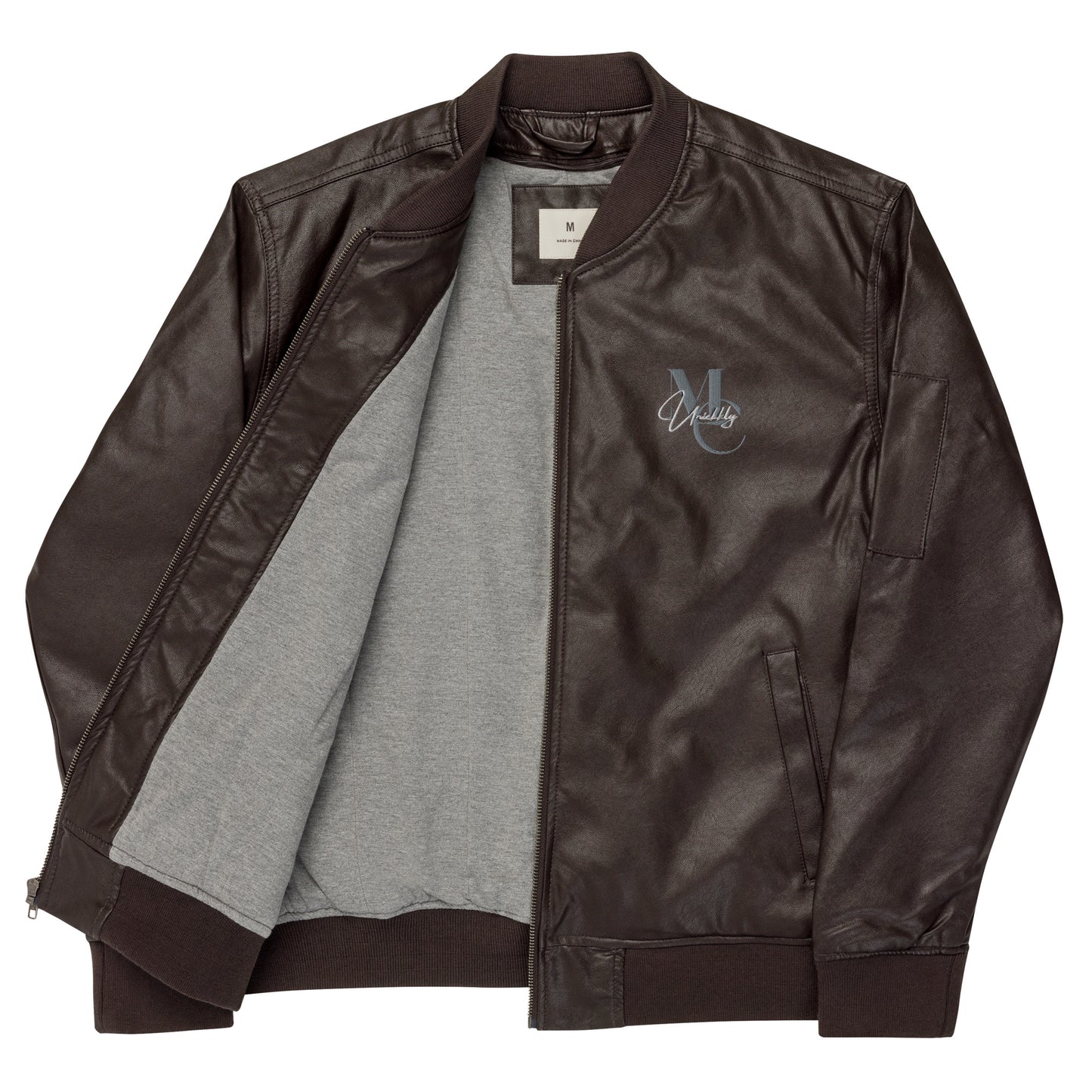 Uniekkly Me Elite Leather Bomber Jacket