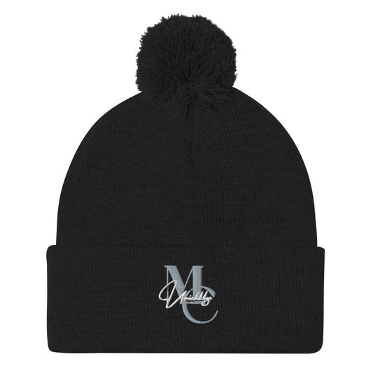 Uniekkly Me Elite Pom-Pom Beanie (Gry/Wht)