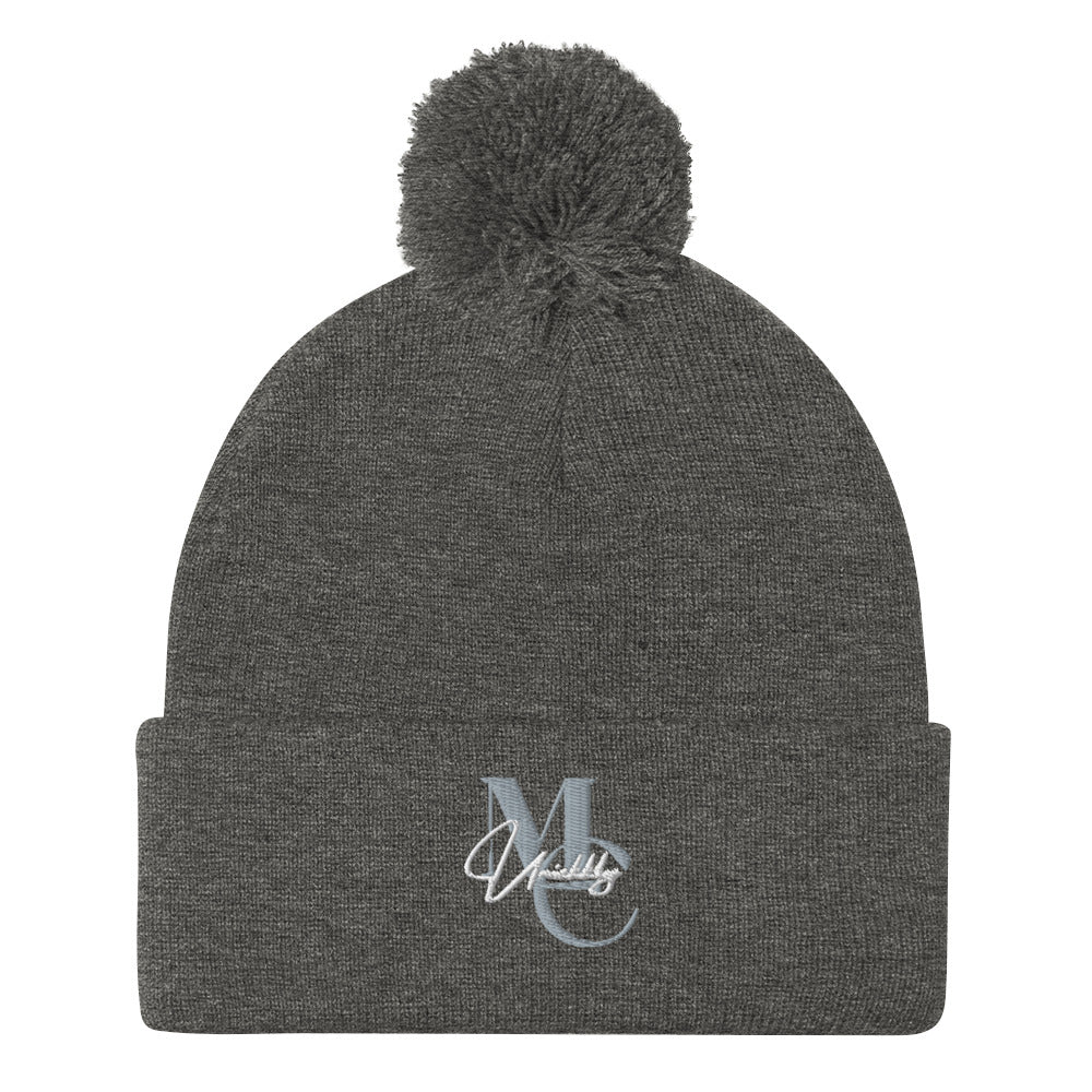 Uniekkly Me Elite Pom-Pom Beanie (Gry/Wht)