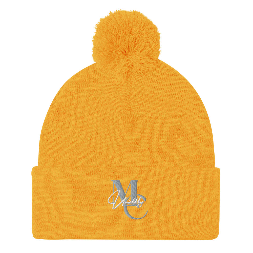 Uniekkly Me Elite Pom-Pom Beanie (Gry/Wht)