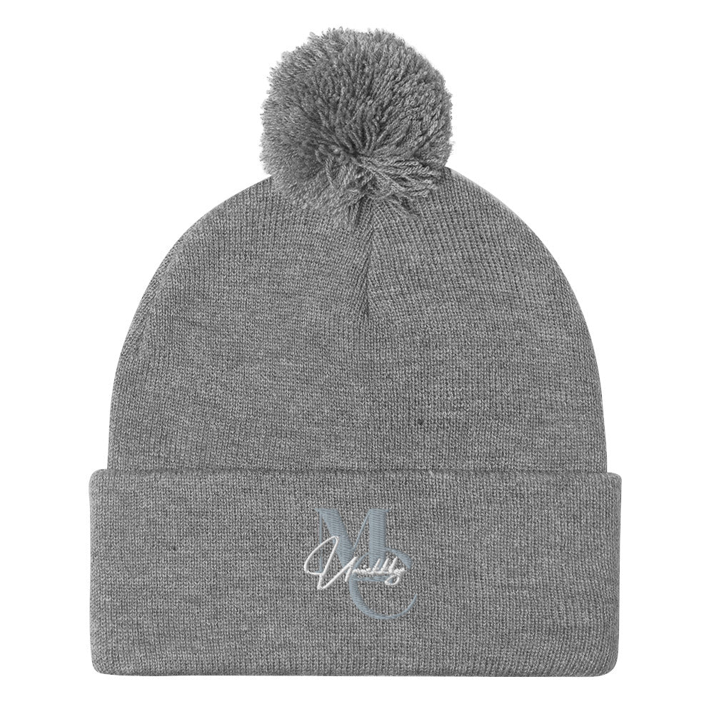 Uniekkly Me Elite Pom-Pom Beanie (Gry/Wht)