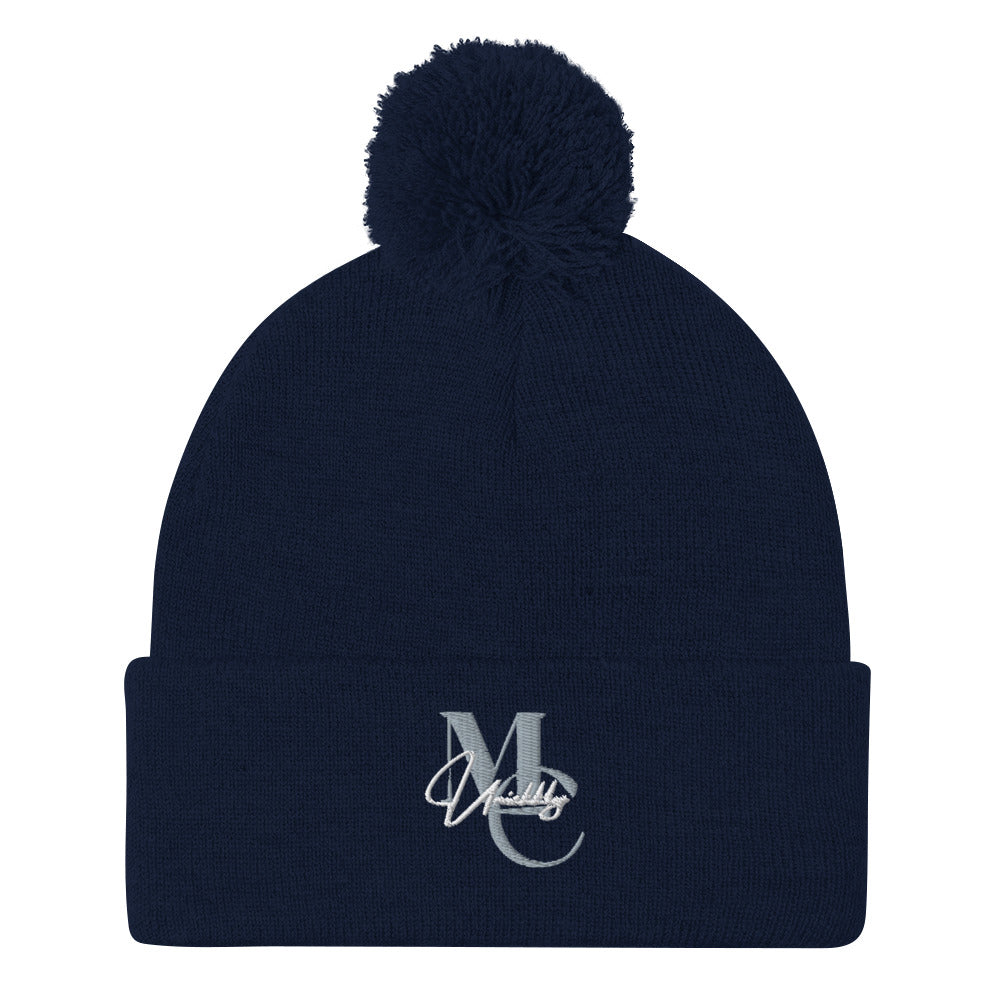 Uniekkly Me Elite Pom-Pom Beanie (Gry/Wht)