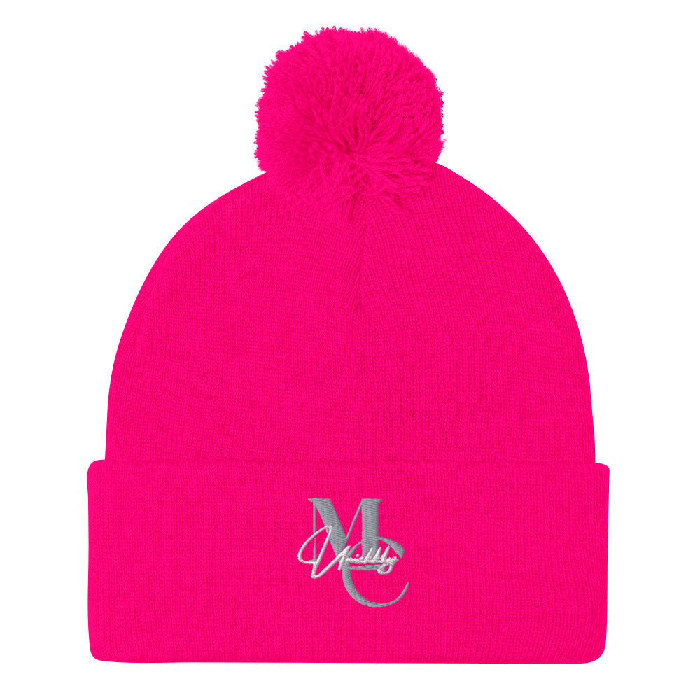 Uniekkly Me Elite Pom-Pom Beanie (Gry/Wht)