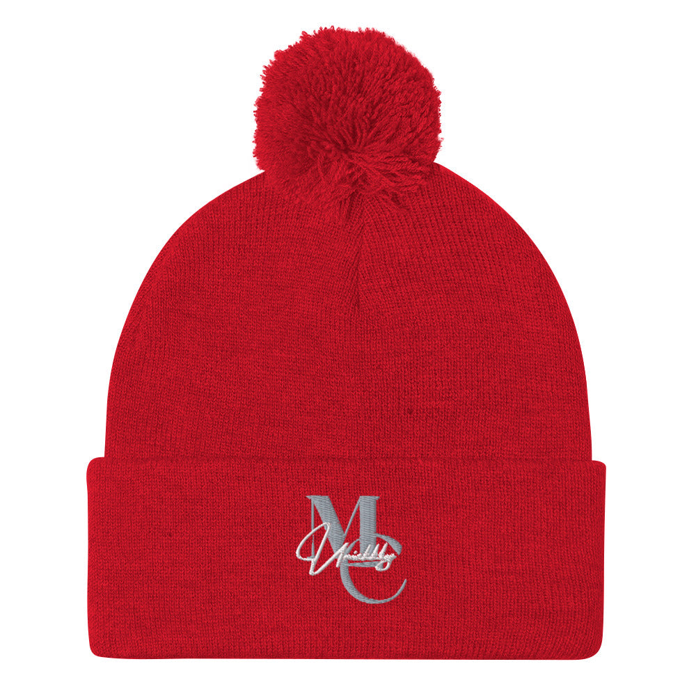 Uniekkly Me Elite Pom-Pom Beanie (Gry/Wht)