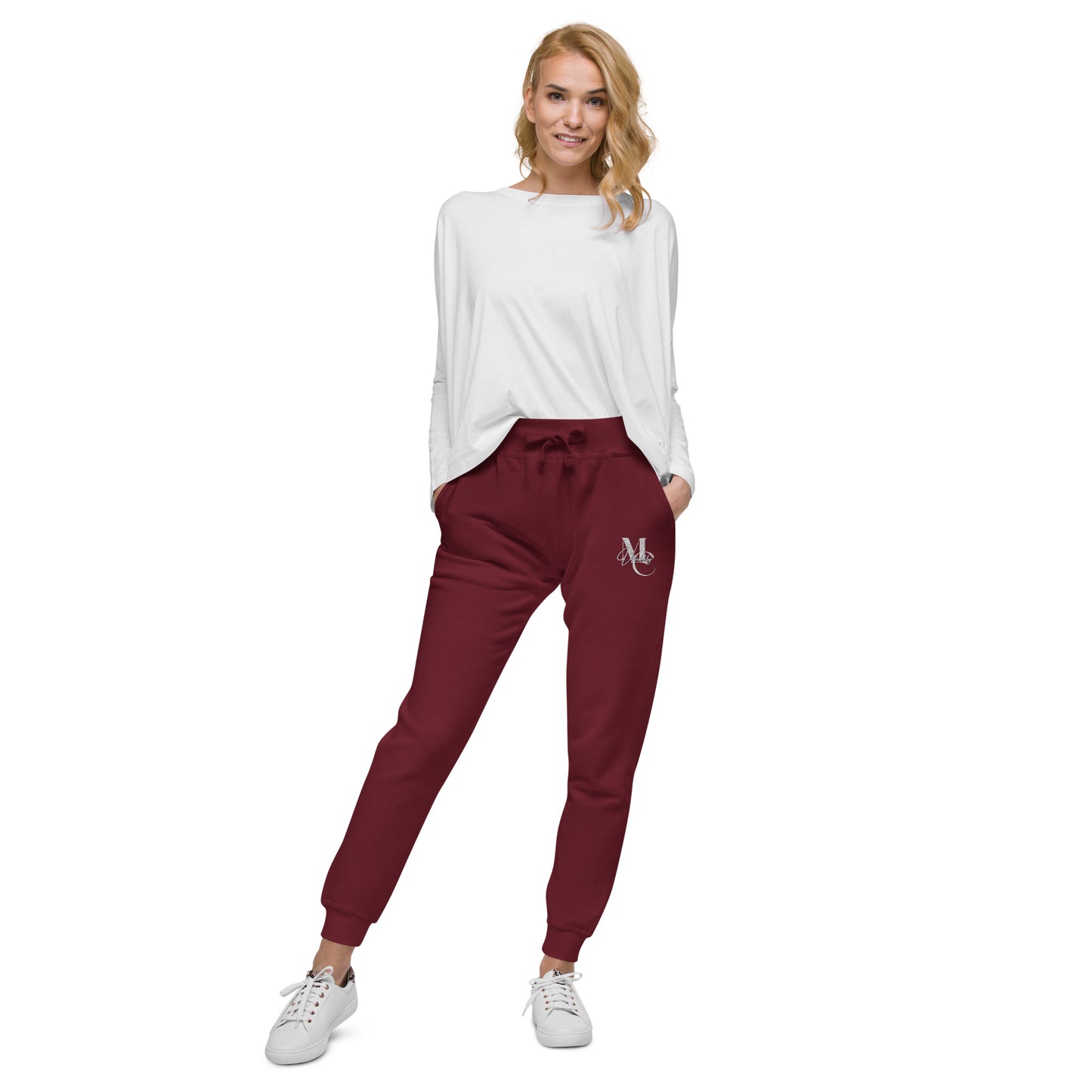 Uniekkly Me Elite Unisex fleece sweatpants (Wht/Gry)