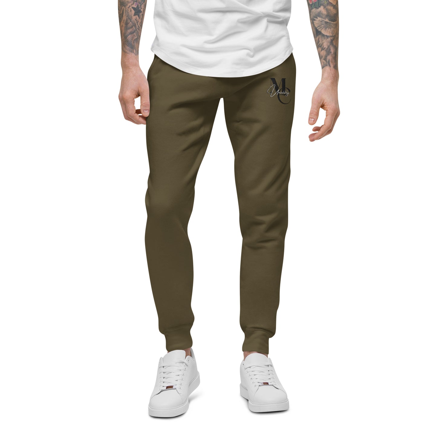 Uniekkly Me Elite Unisex fleece sweatpants (Blk/Wht lettering)